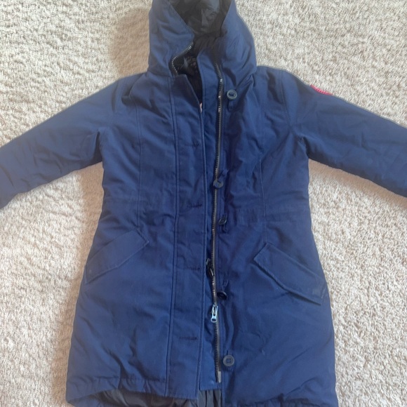 Women's Canada Goose Navy Blue Parka Coat - Picture 1 of 6